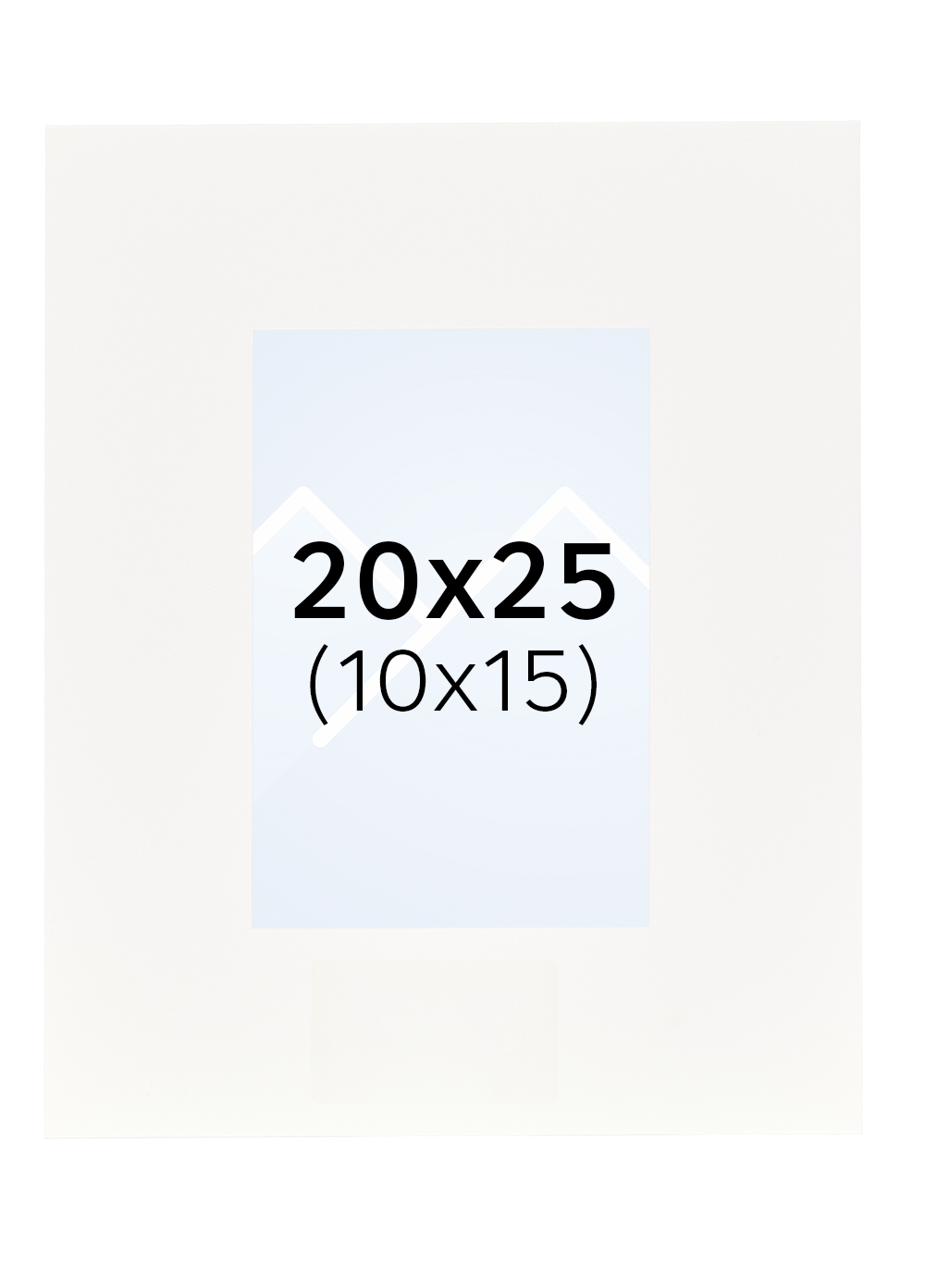 Interart Passepartout - Hvit, 10x15, 20x25