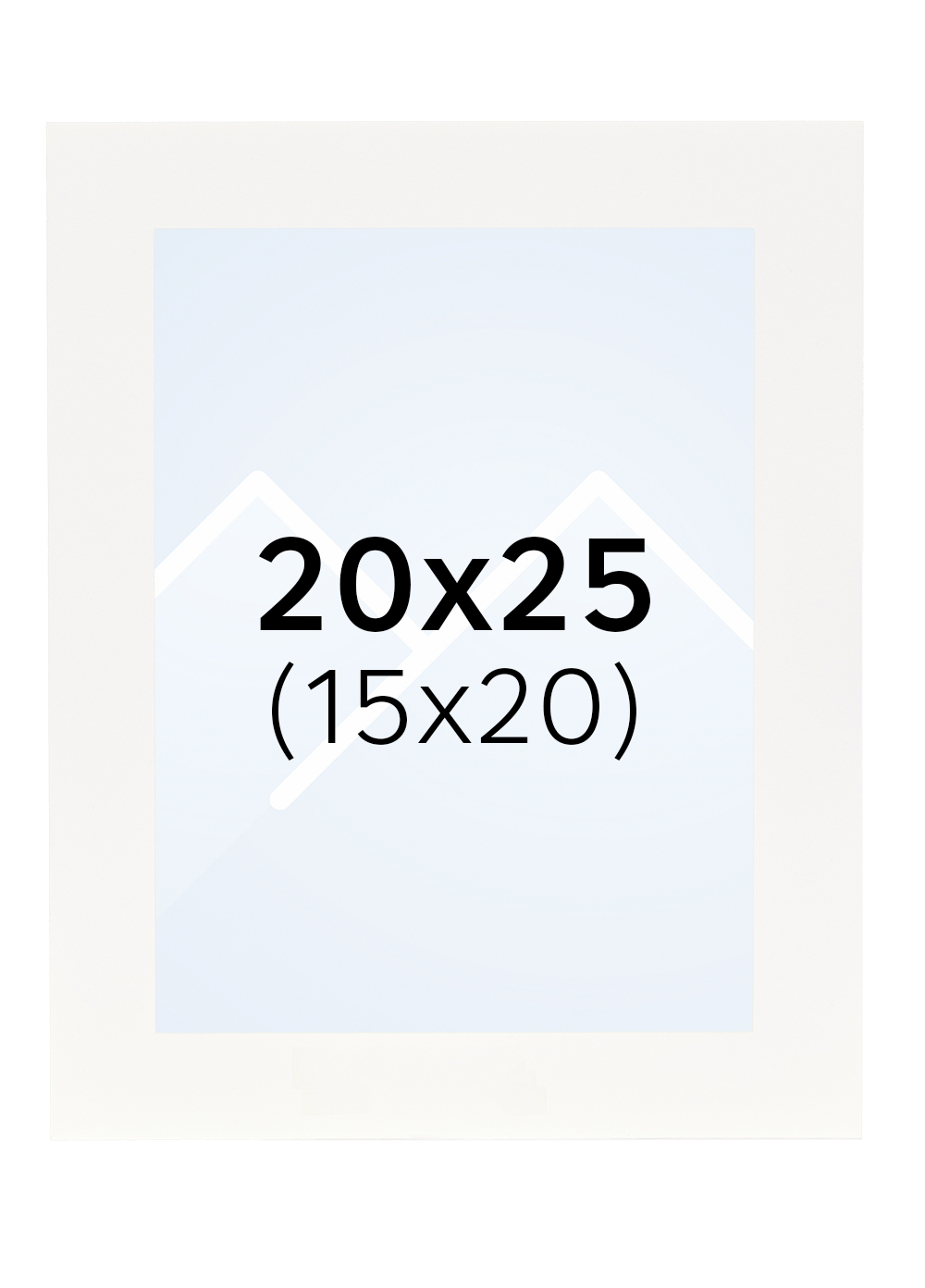 Interart Passepartout - Hvit, 15x20, 20x25