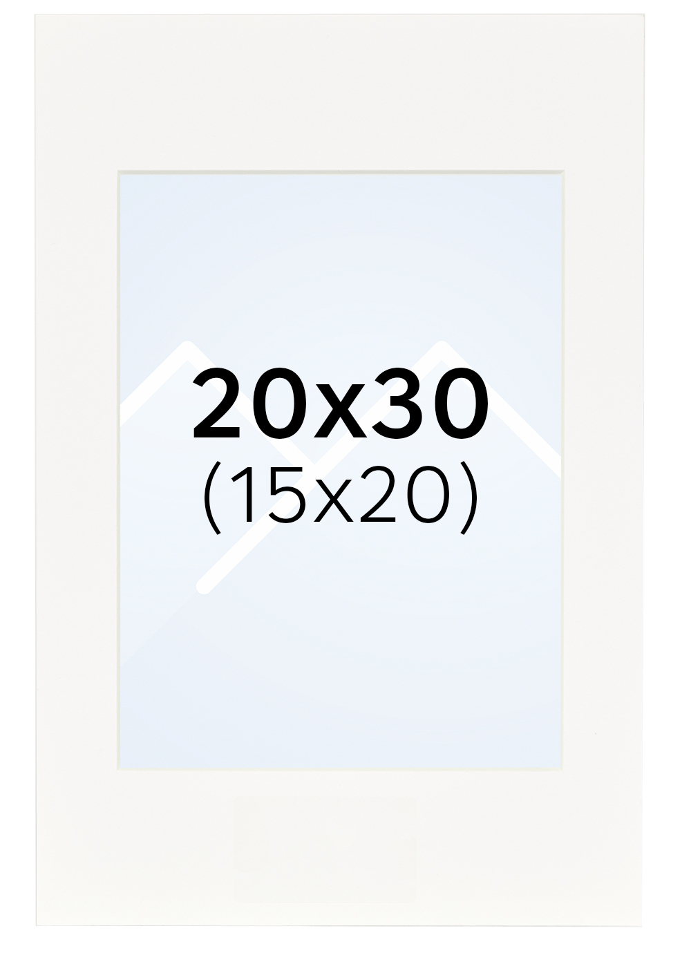 Interart Passepartout - Hvit, 15x20, 20x30