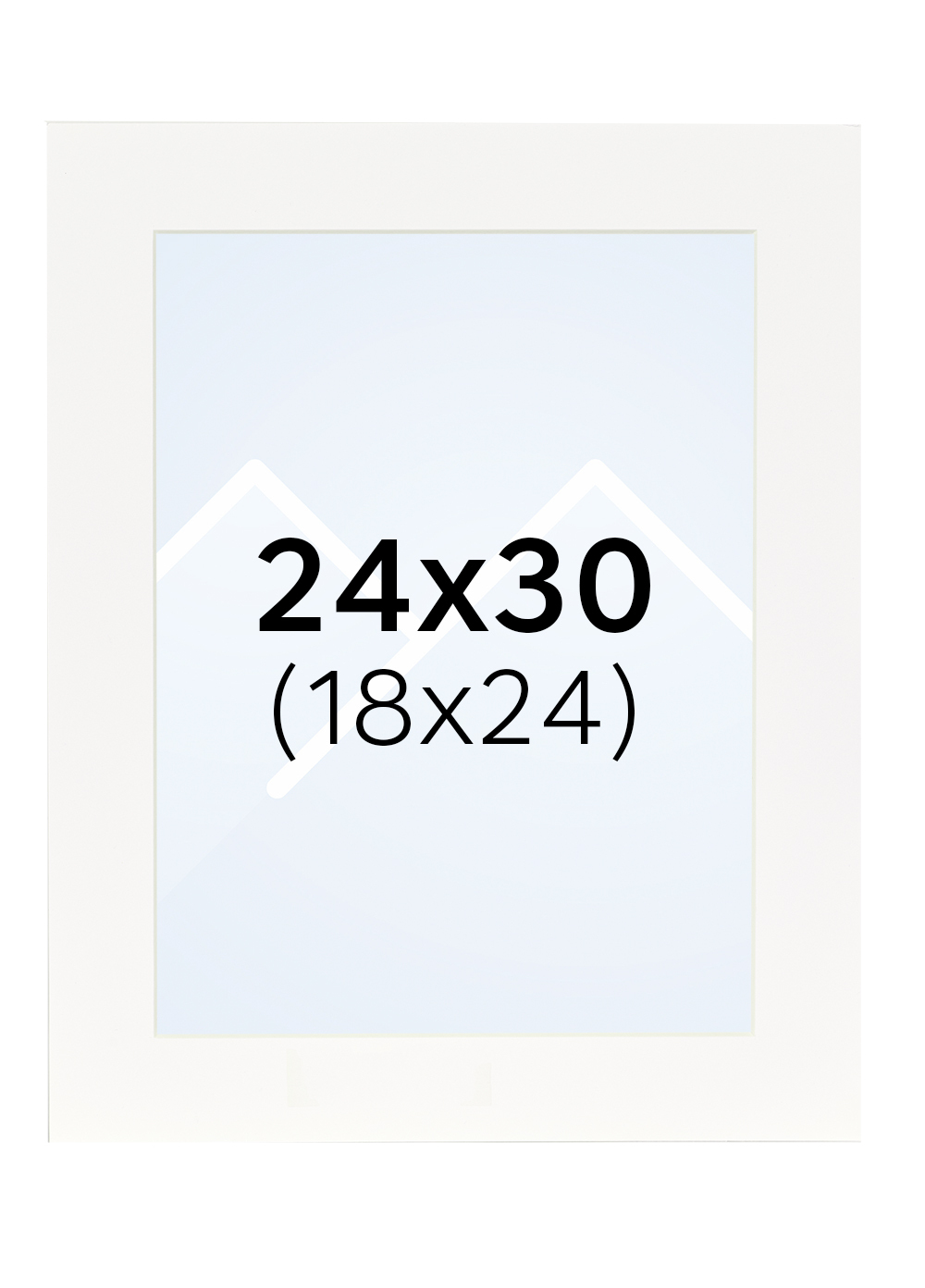 Interart Passepartout - Hvit, 18x24, 24x30