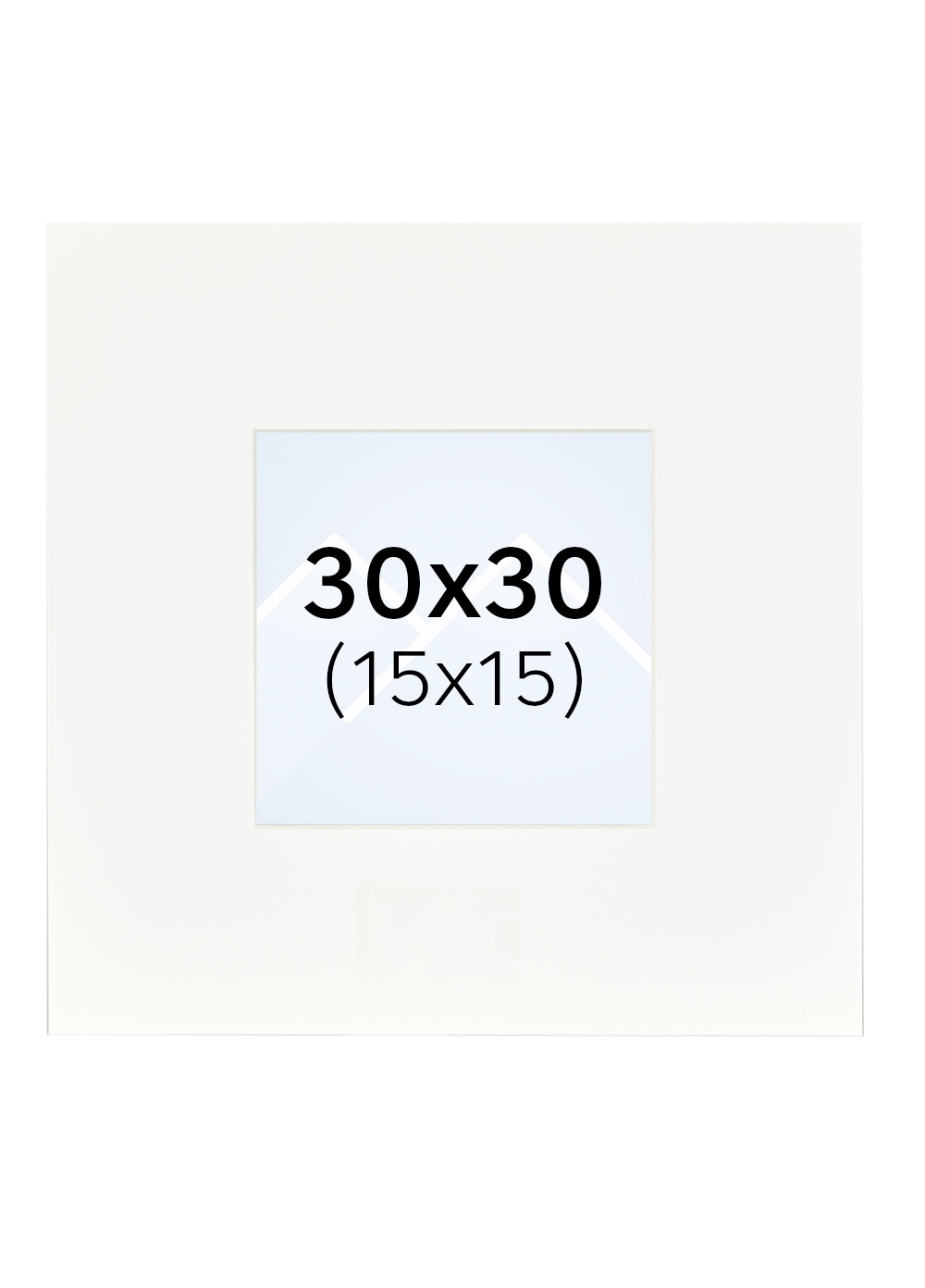 Interart Passepartout - Hvit, 15x15, 30x30