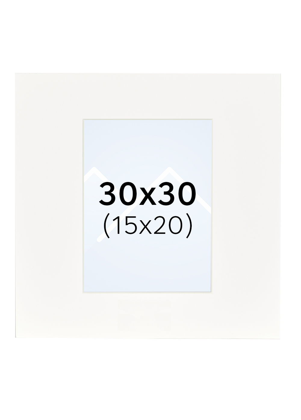 Interart Passepartout - Hvit, 15x20, 30x30