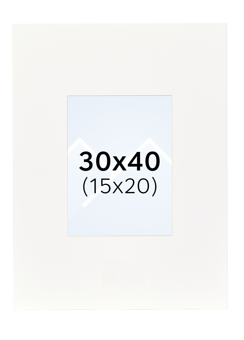 Interart Passepartout - Hvit, 15x20, 30x40