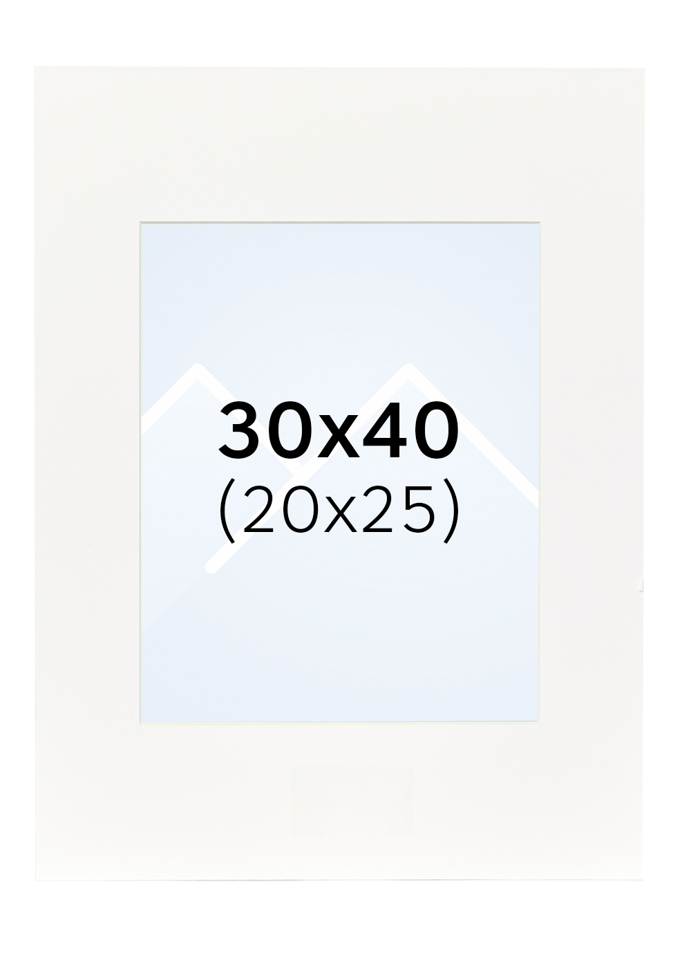 Interart Passepartout - Hvit, 20x25, 30x40