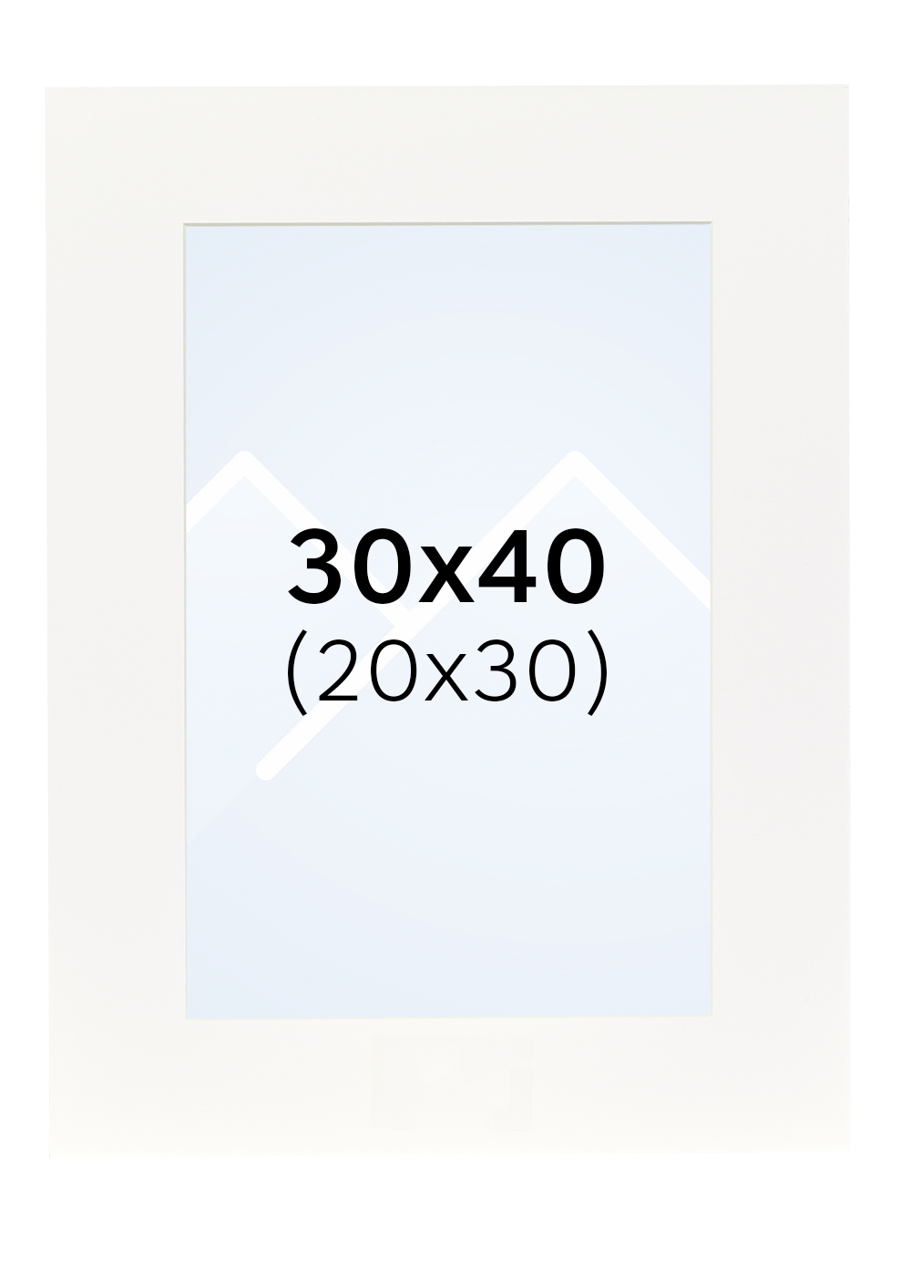 Interart Passepartout - Hvit, 20x30, 30x40