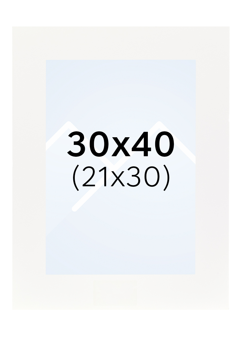 Interart Passepartout - Hvit, 21x30, 30x40