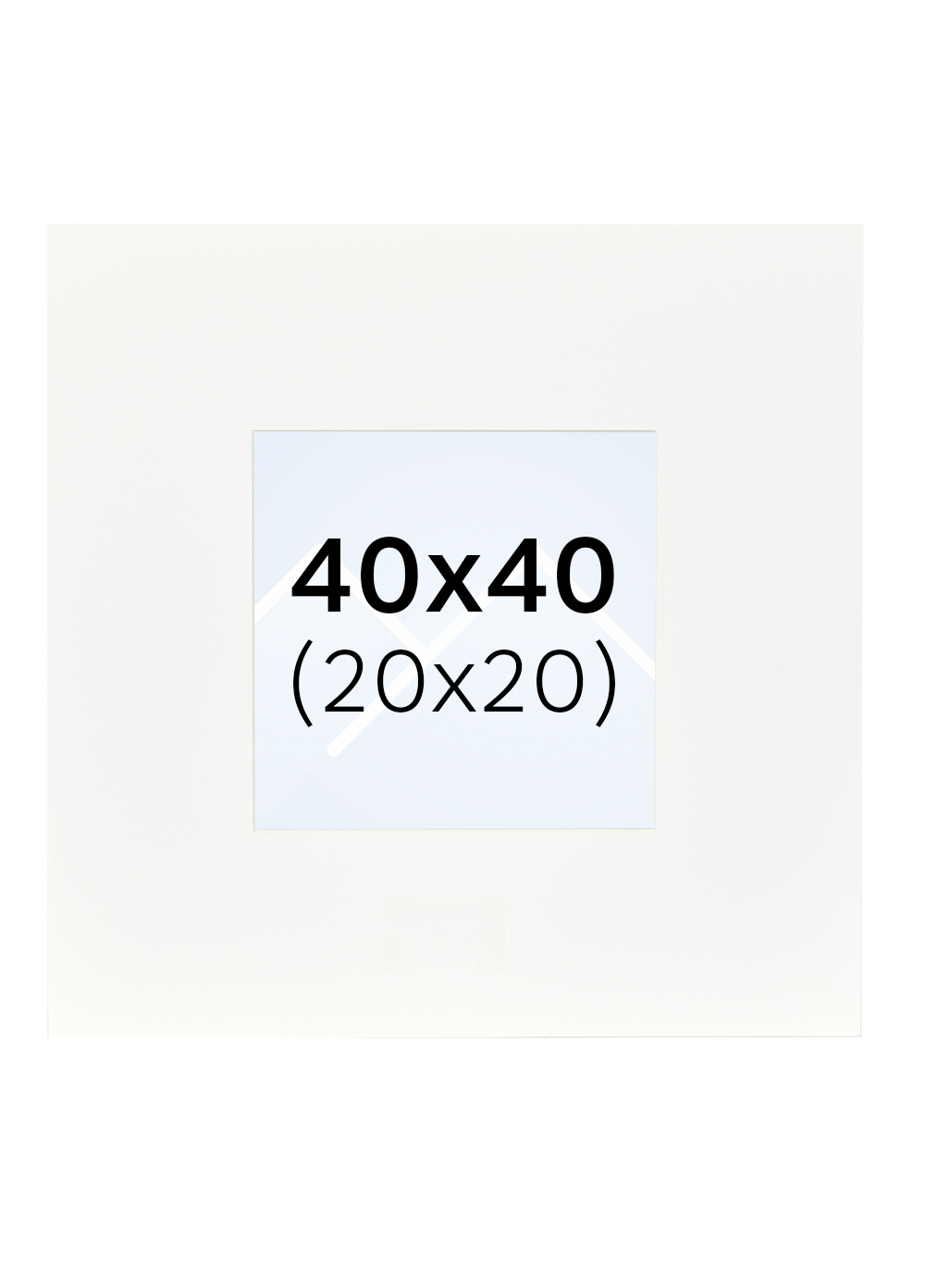 Interart Passepartout - Hvit, 20x20, 40x40