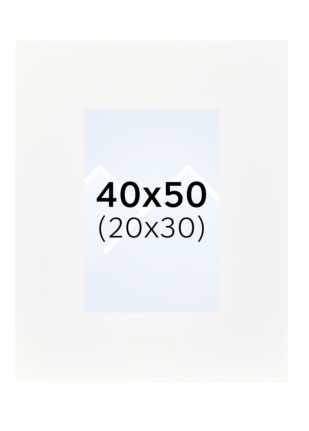 Interart Passepartout - Hvit, 20x30, 40x50