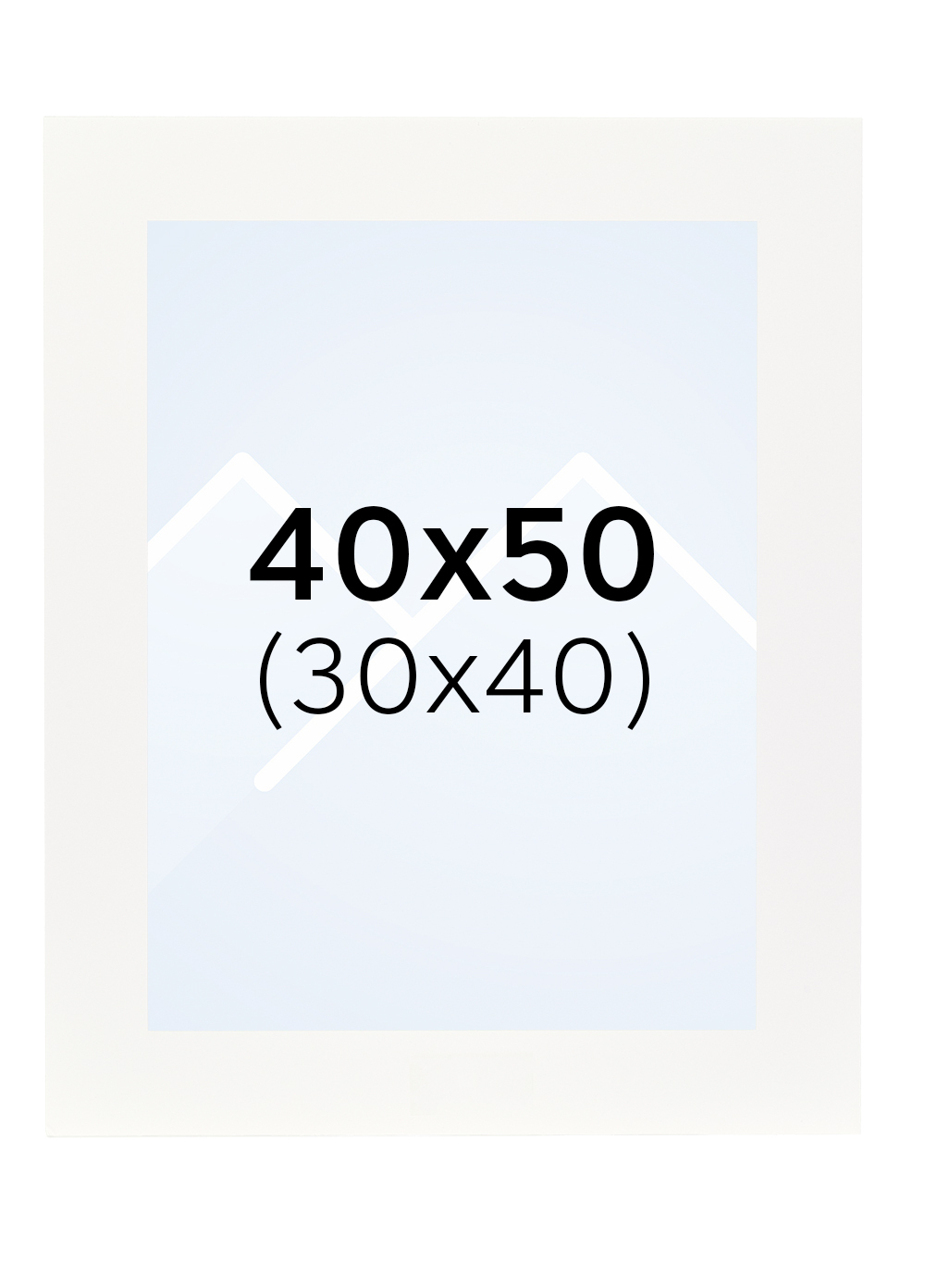 Interart Passepartout - Hvit, 30x40, 40x50