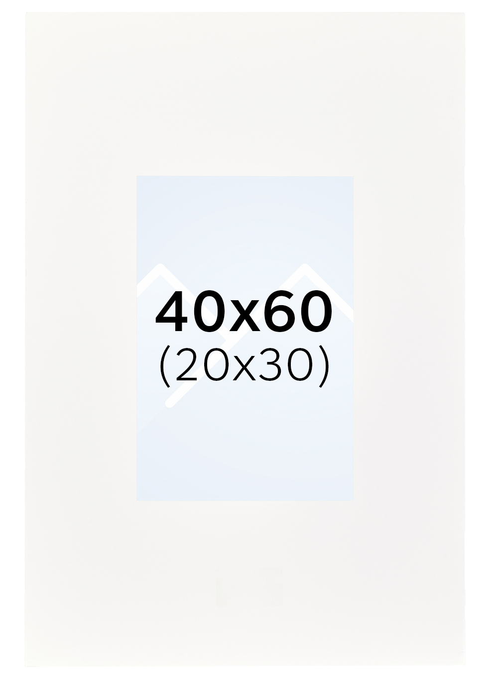 Interart Passepartout - Hvit, 20x30, 40x60