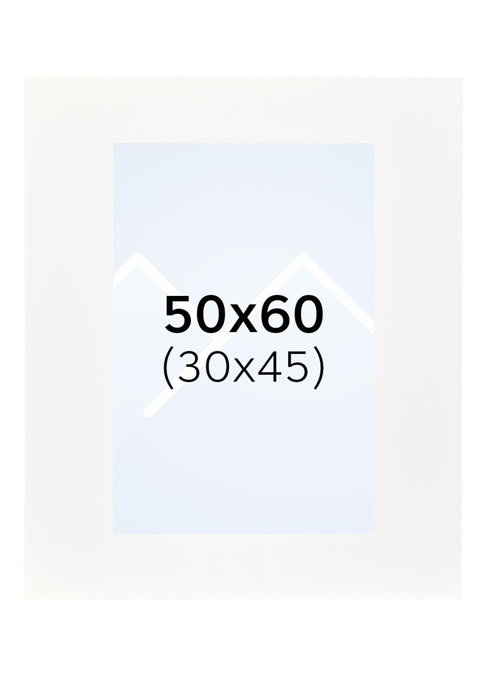 Interart Passepartout - Hvit, 30x45, 50x60