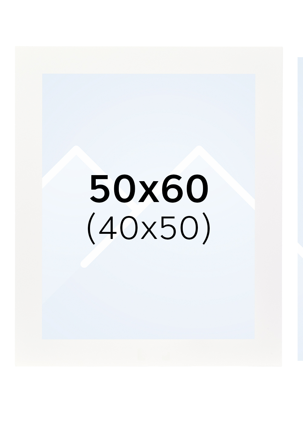 Interart Passepartout - Hvit, 40x50, 50x60