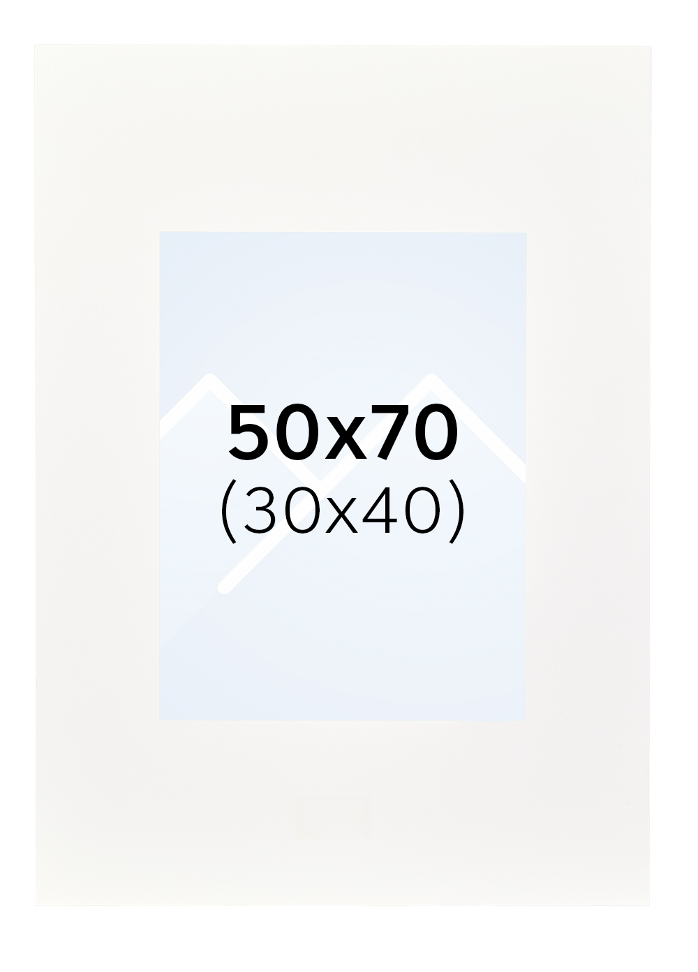 Interart Passepartout - Hvit, 30x40, 50x70