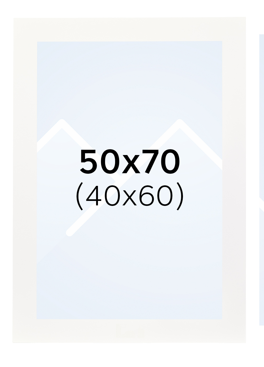 Interart Passepartout - Hvit, 40x60, 50x70