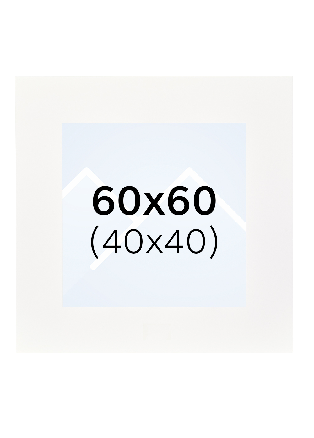 Interart Passepartout - Hvit, 40x40, 60x60