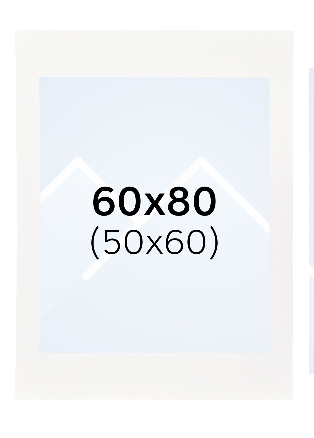 Interart Passepartout - Hvit, 50x60, 60x80