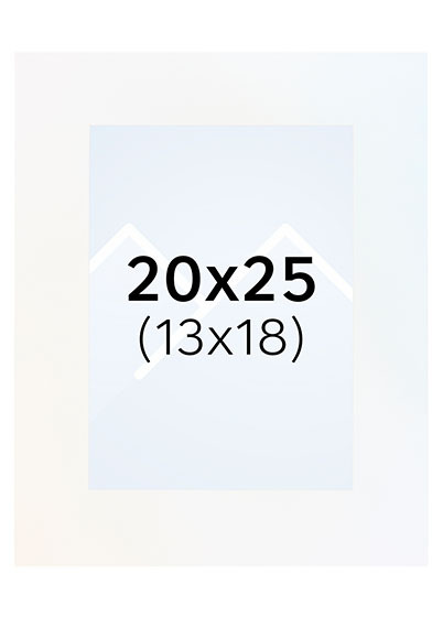 Interart Passepartout - Polarhvit, 13x18, 20x25