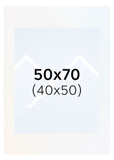 Interart Passepartout - Polarhvit, 40x50, 50x70