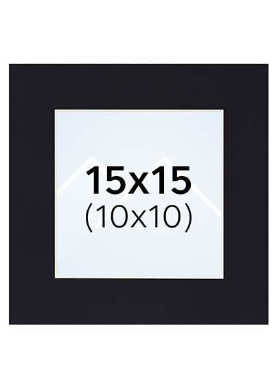 Interart Passepartout - Svart, 10x10, 15x15