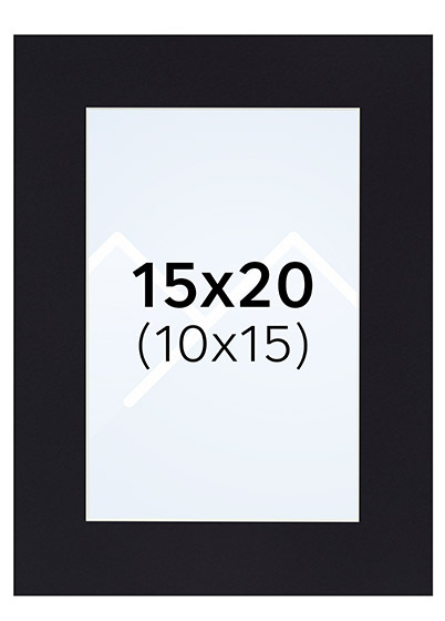 Interart Passepartout - Svart, 10x15, 15x20