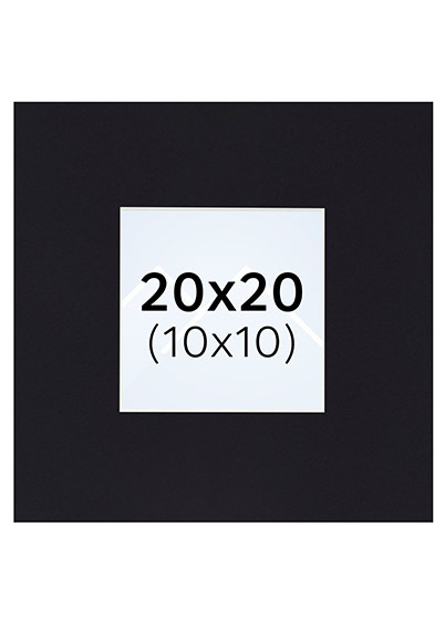 Interart Passepartout - Svart, 10x10, 20x20