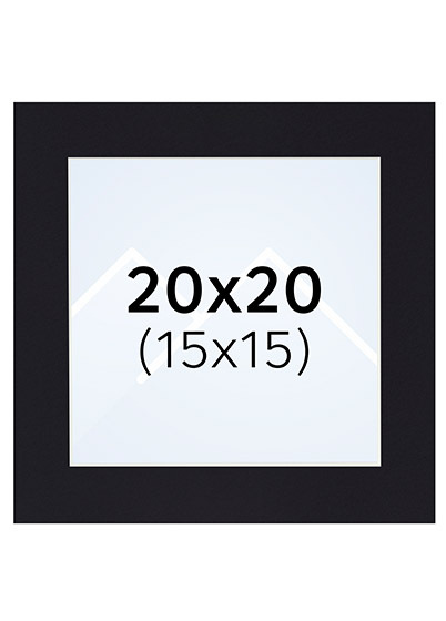 Interart Passepartout - Svart, 15x15, 20x20