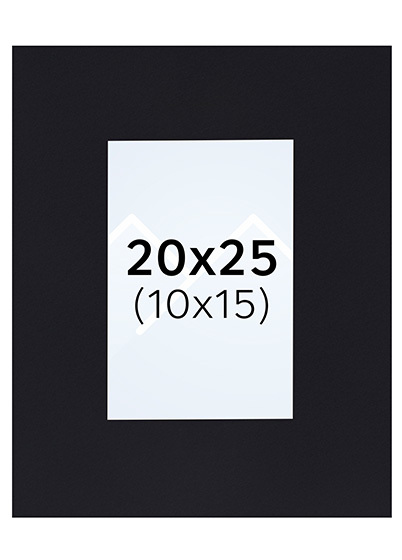 Interart Passepartout - Svart, 10x15, 20x25