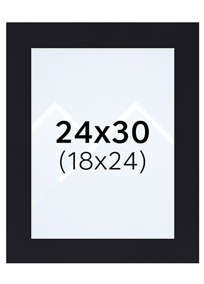 Interart Passepartout - Svart, 18x24, 24x30
