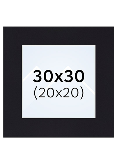 Interart Passepartout - Svart, 20x20, 30x30