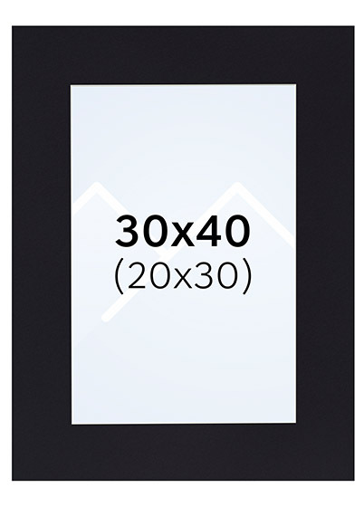 Interart Passepartout - Svart, 20x30, 30x40