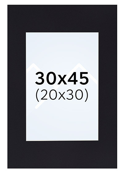 Interart Passepartout - Svart, 20x30, 30x45