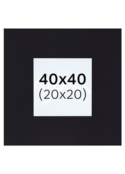 Interart Passepartout - Svart, 20x20, 40x40