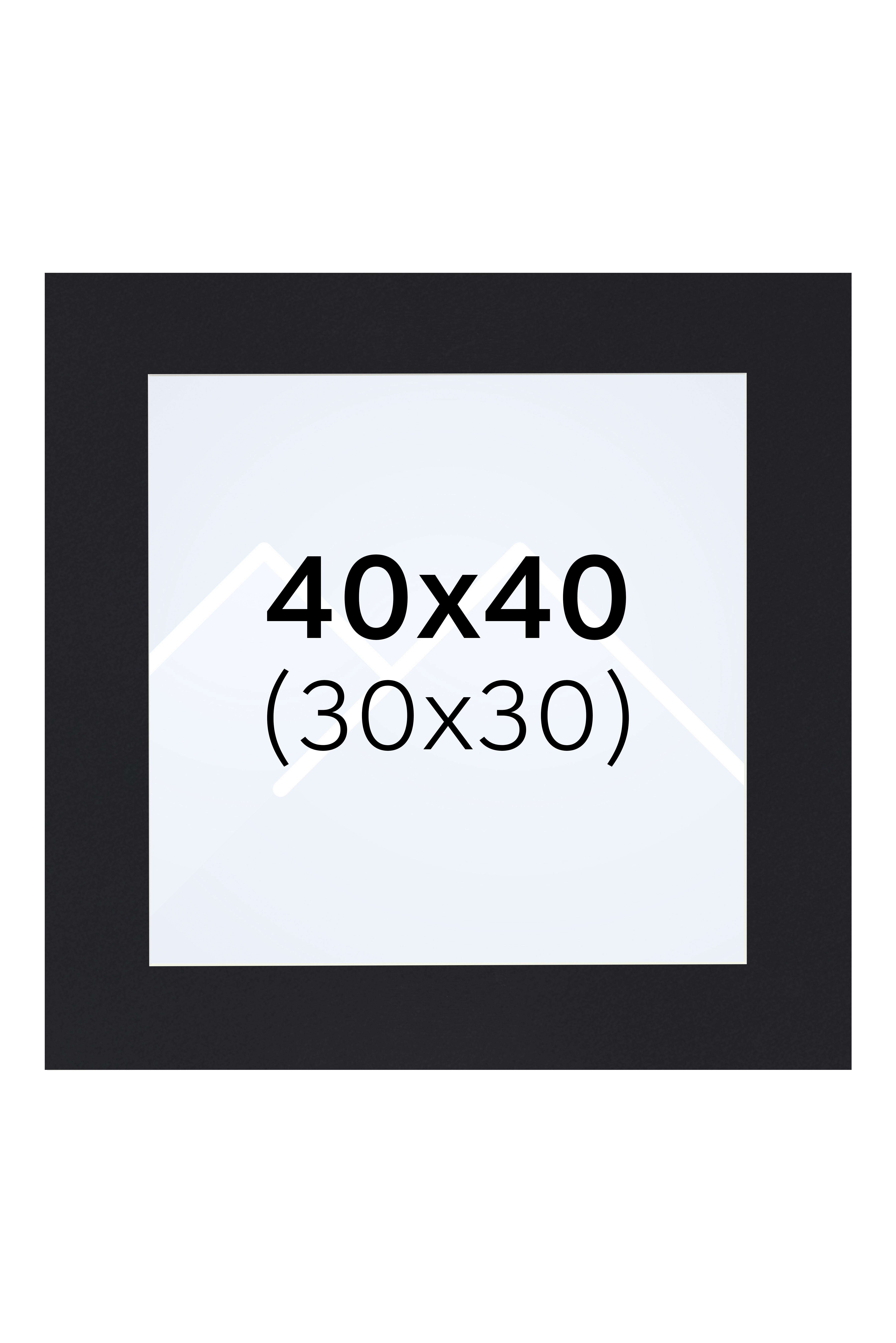 Interart Passepartout - Svart, 30x30, 40x40