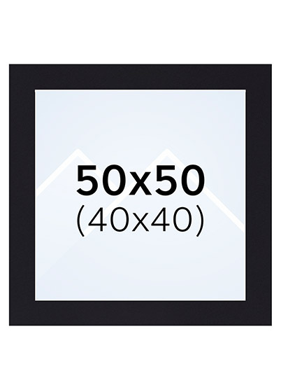 Interart Passepartout - Svart, 40x40, 50x50