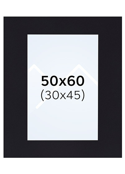 Interart Passepartout - Svart, 30x45, 50x60