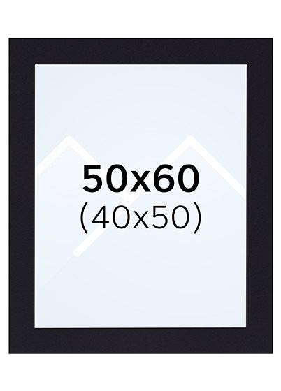 Interart Passepartout - Svart, 40x50, 50x60
