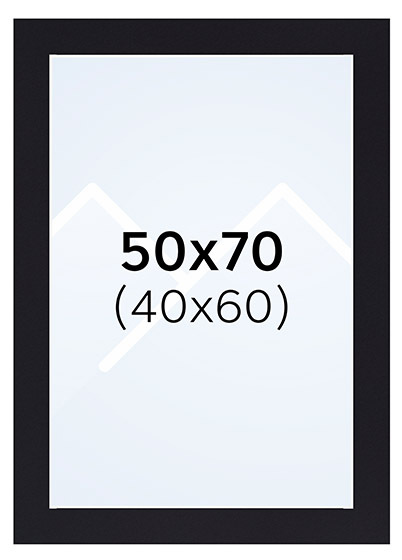 Interart Passepartout - Svart, 40x60, 50x70