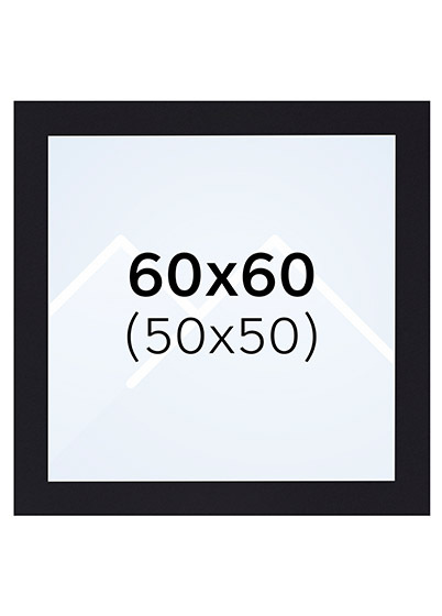 Interart Passepartout - Svart, 50x50, 60x60