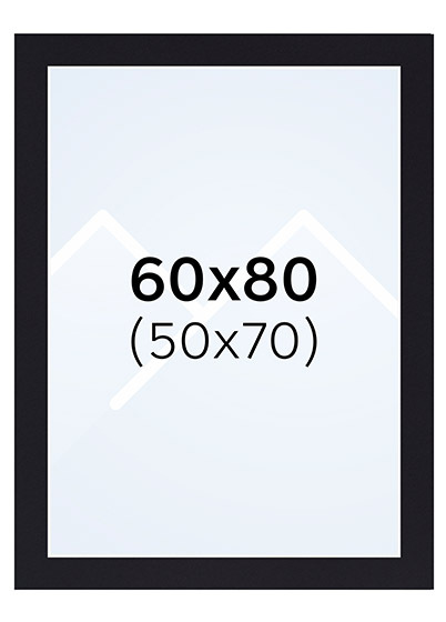 Interart Passepartout - Svart, 50x70, 60x80