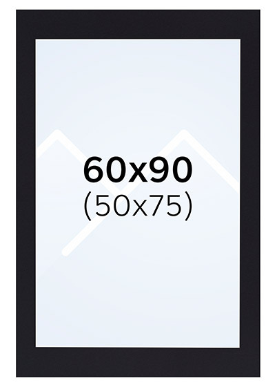 Interart Passepartout - Svart, 50x75, 60x90