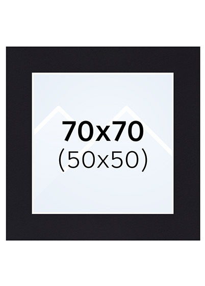 Interart Passepartout - Svart, 50x50, 70x70