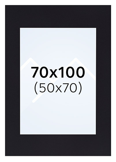 Interart Passepartout - Svart, 50x70, 70x100