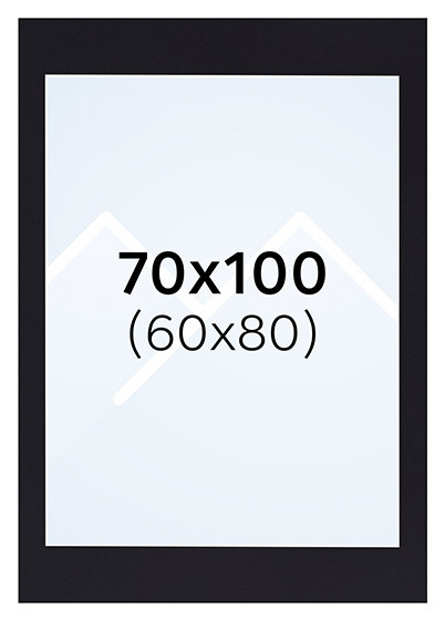 Interart Passepartout - Svart, 60x80, 70x100