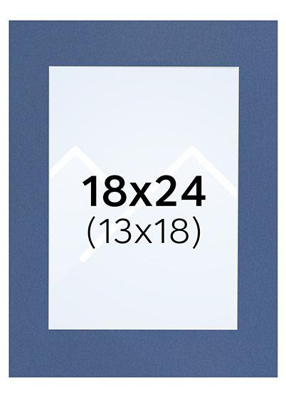 Interart Passepartout - Delftblå, 13x18, 18x24