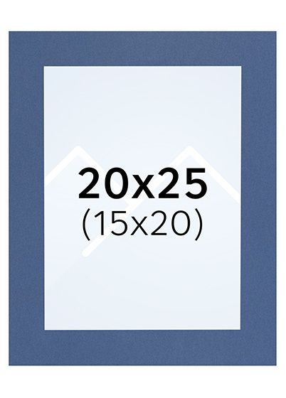 Interart Passepartout - Delftblå, 15x20, 20x25