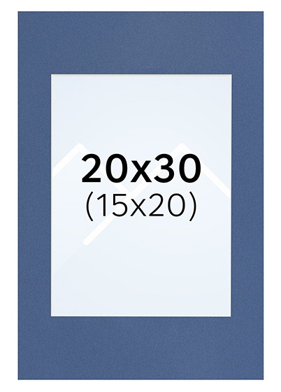 Interart Passepartout - Delftblå, 15x20, 20x30