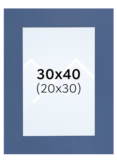 Interart Passepartout - Delftblå, 20x30, 30x40