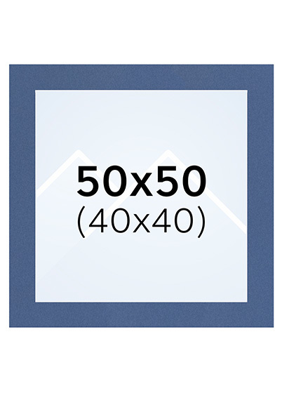 Interart Passepartout - Delftblå, 40x40, 50x50