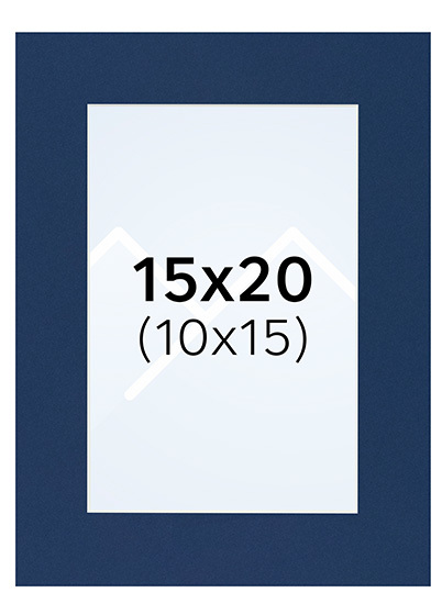 Interart Passepartout - Blå, 10x15, 15x20