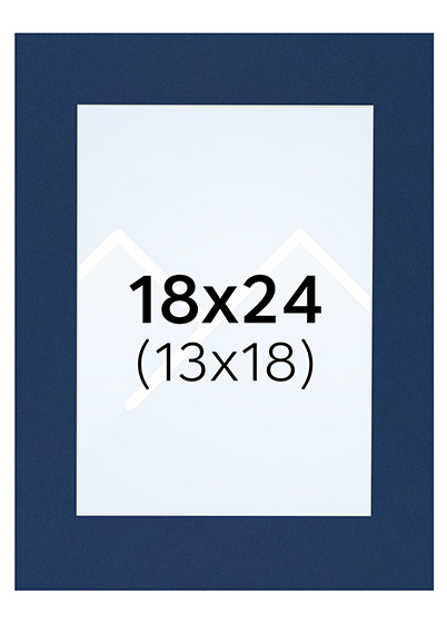 Interart Passepartout - Blå, 13x18, 18x24